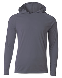 A4 N3409  Men's Cooling Performance Long-Sleeve Hooded T-shirt