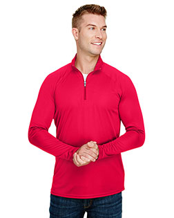 A4 N4268 Adult 4 oz. Daily Polyester 1/4 Zip at Apparelstation