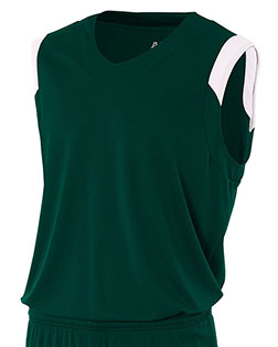A4 NB2340  Youth Moisture Management V Neck Muscle Shirt