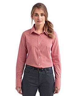Artisan Collection by Reprime RP320 Ladies 3.7 oz Microcheck Gingham Long-Sleeve Cotton Shirt at Apparelstation
