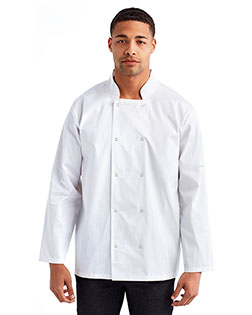 Artisan Collection by Reprime RP665 Unisex 5.8 oz Studded Front Long-Sleeve Chef's Jacket at Apparelstation