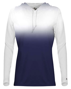 Women's Ombre Long Sleeve Hooded T-Shirt
