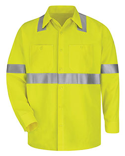 High Visibility Long Sleeve Work Shirt Long Sizes