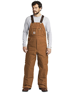  DISCONTINUED  Carhartt  Duck Quilt-Lined Zip-To-Thigh Bib Overalls. CTR41