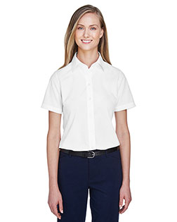 Ladies' Crown Woven Collection™ Solid Broadcloth Short-Sleeve Shirt