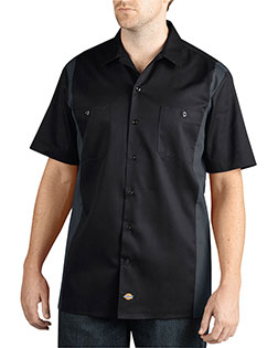 Dickies WS508 Men Two-Tone Short-Sleeve Work Shirt at Apparelstation