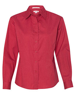 Women's Long Sleeve Stain-Resistant Tapered Twill Shirt