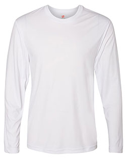 Hanes 482L Adult 4 oz Cool DRI with FreshIQ Long-Sleeve Performance T-Shirt at Apparelstation