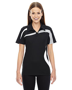 North End 78645 Women Impact Performance Polyester Pique Colorblock Polo at Apparelstation