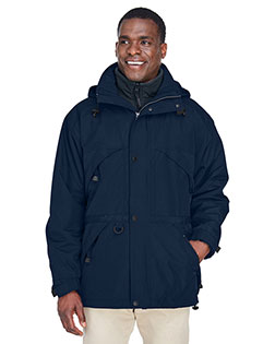 North End 88007 Men 3-In-1 Parka With Dobby Trim