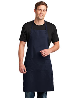 Port Authority A700 Men Easy Care Extra Long Bib Apron with Stain Release at Apparelstation