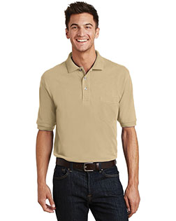 Port Authority K420P Men Pique Knit Polo With Pocket at Apparelstation
