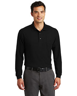 Port Authority K500LSP Men Long-Sleeve Silk Touch Polo With Pocket at Apparelstation