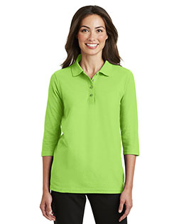 Port Authority L562 Women Silk Touch 3/4-Sleeve Polo at Apparelstation