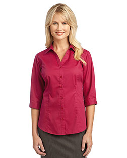 Port Authority L6290 Women IMPROVED 3/4-Sleeve Blouse at Apparelstation