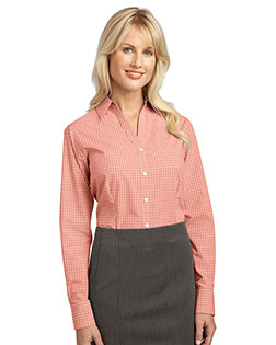 Port Authority L639 Women Plaid Pattern Easy Care Shirt at Apparelstation
