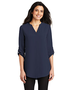Port Authority LW701 Ladies 4.1 oz 3/4-Sleeve Tunic Blouse at Apparelstation