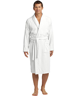 Port Authority R103 Men Checkered Terry Shawl Collar Robe at Apparelstation