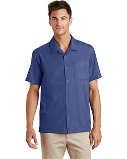 Port Authority S662 Adult Textured Camp Shirt at Apparelstation