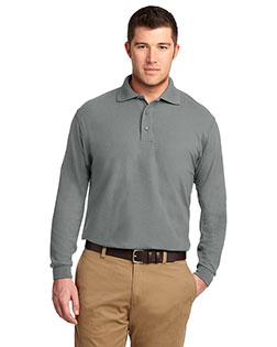 Port Authority TLK500LS Men Tall Silk Touch  Long-Sleeve Polo at Apparelstation