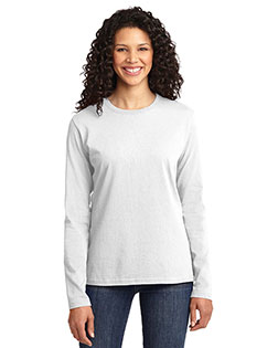 Port & Company LPC54LS Women Long-Sleeve 100% Cotton T-Shirt at Apparelstation
