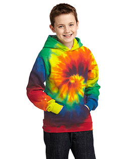 Port & Company PC146Y Boys Essential Tie-Dye Pullover Hooded Sweatshirt at Apparelstation