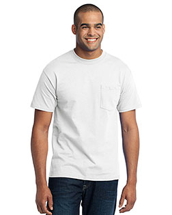 Port & Company PC55P Men 50/50 Cotton/Poly T-Shirt with Pocket at Apparelstation