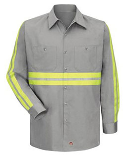 Enhanced Visibility Long Sleeve Cotton Work Shirt
