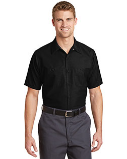 Red Kap  SP24LONG Men Long Size Short-Sleeve Industrial Work Shirt