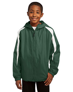 Sport-Tek® YST81 Boys Fleece-Lined Colorblock Jacket at Apparelstation