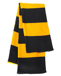 Rugby-Striped Knit Scarf