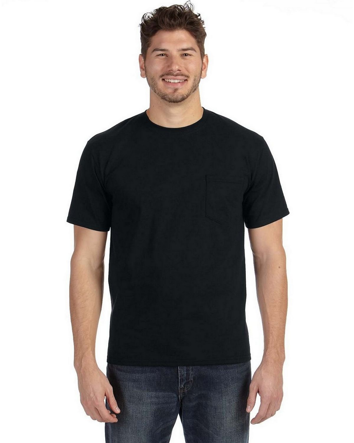 Anvil 783AN Adult Midweight Pocket T-Shirt at Apparelstation