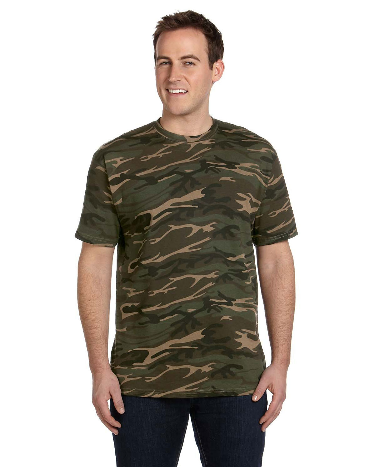 Anvil 939 Men Midweight Camouflage T-Shirt at Apparelstation