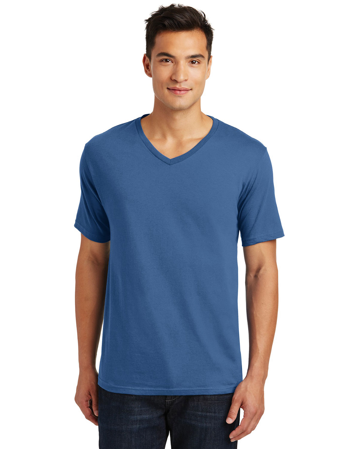District Made DT1170 Men Perfect Weight V-Neck Tee at Apparelstation