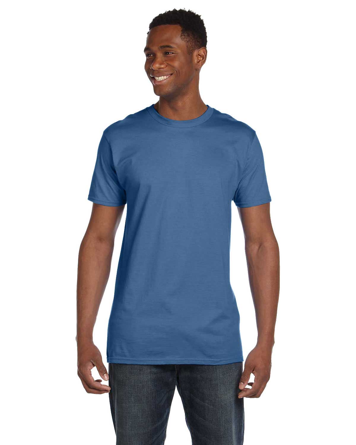 Hanes 4980 Men 4.5 Oz. 100% Ringspun Cotton Nano-T  T-Shirt at Apparelstation