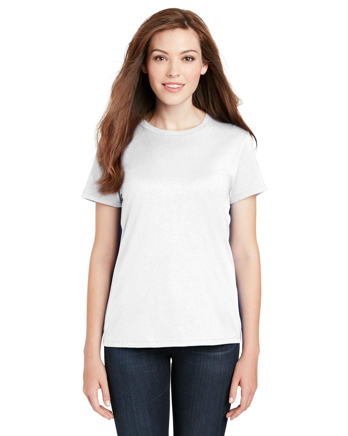 Hanes SL04 Women 4.5 Oz. 100% Ringspun Cotton Nanot T-Shirt at Apparelstation