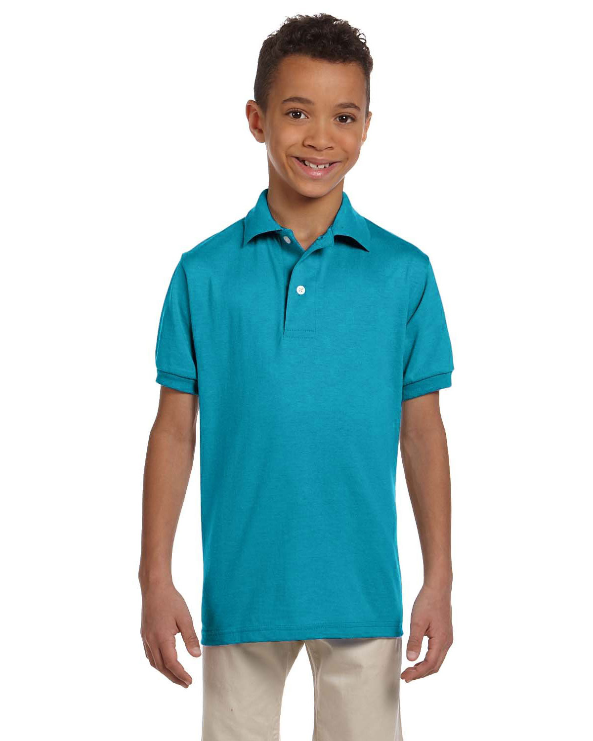 Jerzees 437Y Boys 50/50 Jersey Polo With Spotshield at Apparelstation