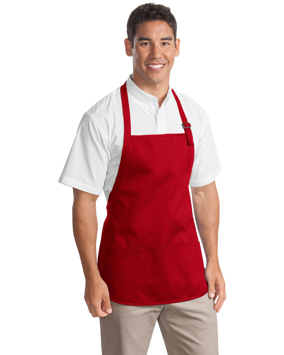 Port Authority A510 Men Medium Length Apron With Pouch Pocket at Apparelstation