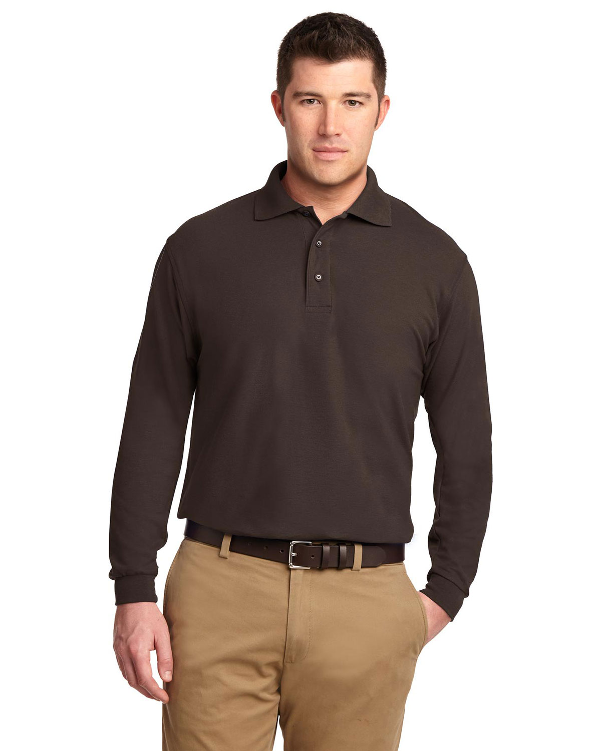 Port Authority K500LS Men Long-Sleeve Silk Touch Polo at Apparelstation
