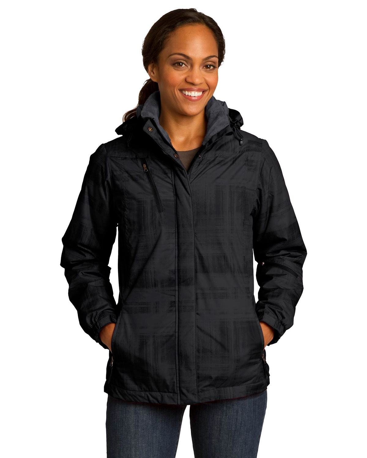 Port Authority L320 Women Brushstroke Print Insulated Jacket at Apparelstation