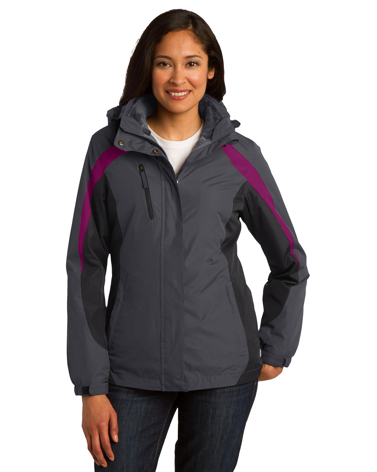 Port Authority L321 Women Colorblock 3-in-1 Jacket at Apparelstation