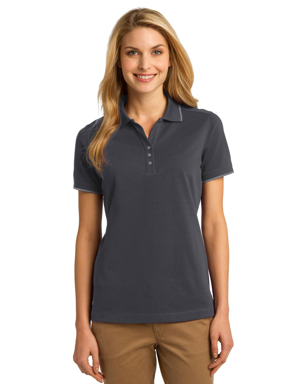 Port Authority L454 Women Rapid Dry Tipped Polo at Apparelstation