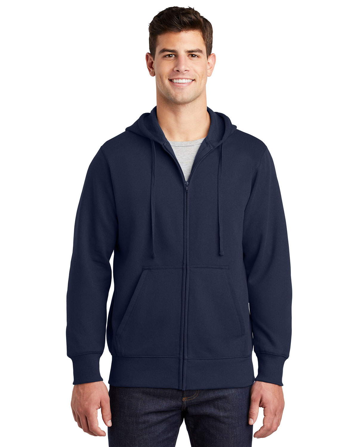 Sport-Tek® ST258 Men Full-Zip Hooded Sweatshirt at Apparelstation
