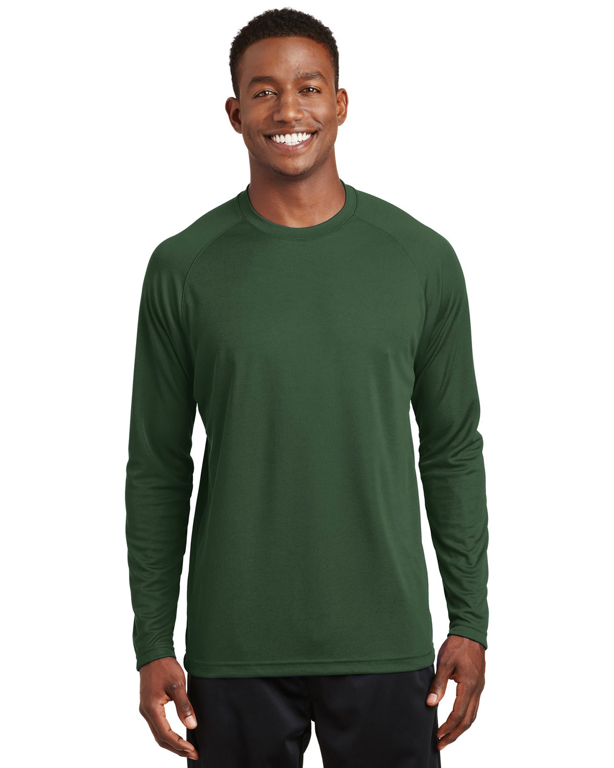 Sport-Tek® T473LS Men Dry Zone Long-Sleeve Raglan T-Shirt at Apparelstation