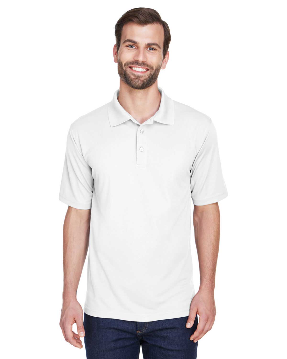 UltraClub 8210T Men Tall Cool & Dry Mesh Pique Polo at Apparelstation