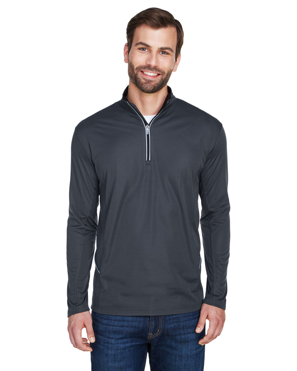 UltraClub 8230 Adult Cool & Dry Sport 1/4-Zip Pullover at Apparelstation