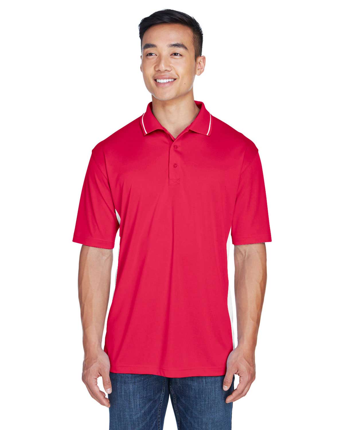 UltraClub 8406 Men Cool & Dry Sport 2-Tone Polo at Apparelstation