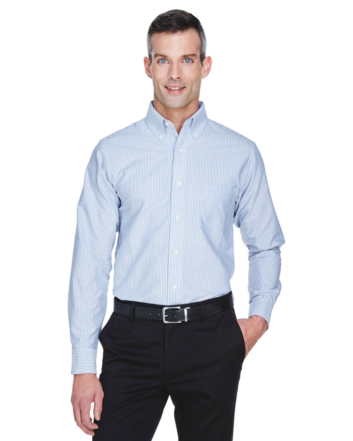Ultraclub 8970 Men Classic Wrinkle-Free Long-Sleeve Oxford at Apparelstation